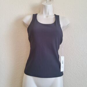 Calme by Johnny Was Endurance Cross Back Ribbed Athletic Tank Top XS Black New